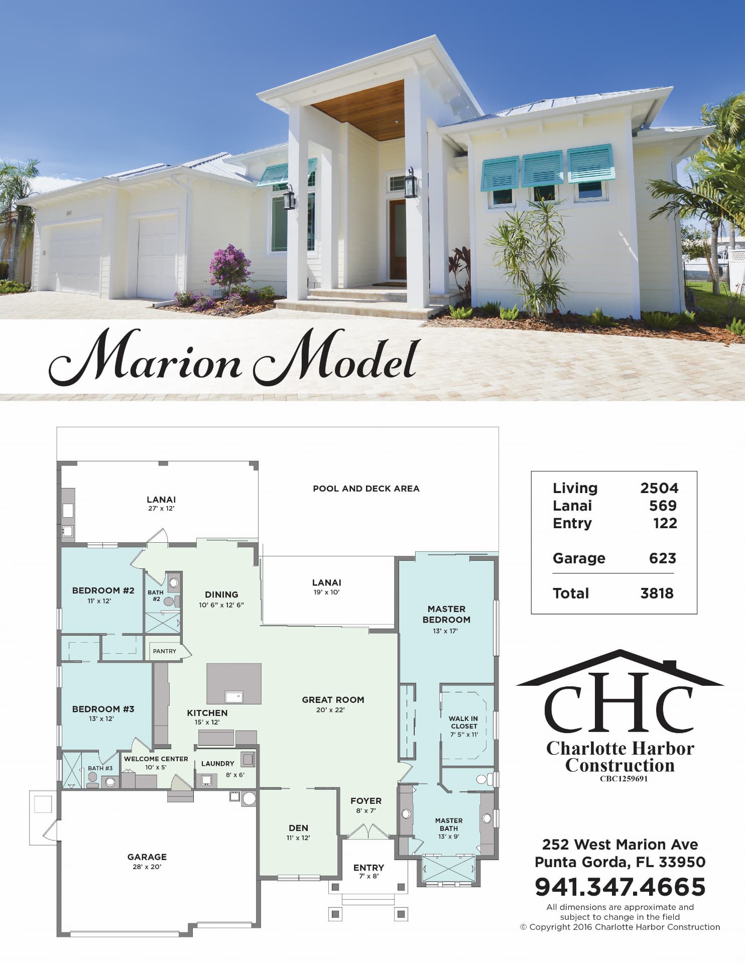 Marion model floor plan and elevation
